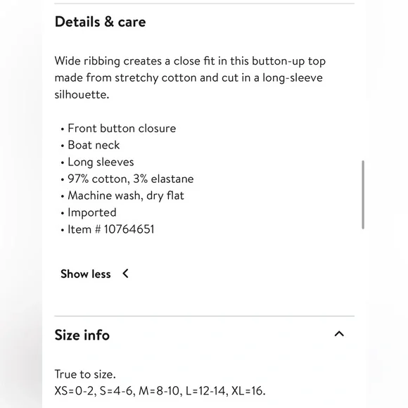 Free People Tilly Rib long sleeve button up Top - Picture 5 of 5